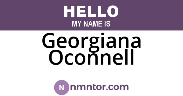Georgiana Oconnell