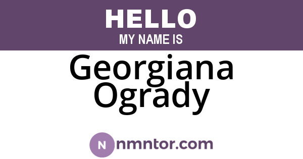 Georgiana Ogrady