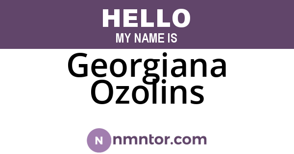 Georgiana Ozolins