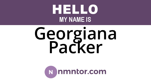 Georgiana Packer