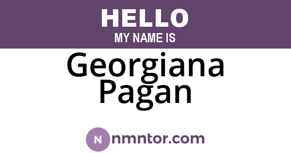 Georgiana Pagan