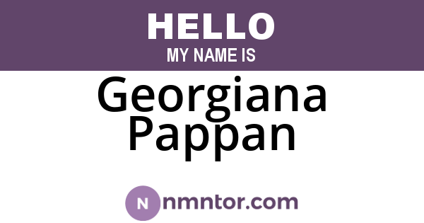 Georgiana Pappan