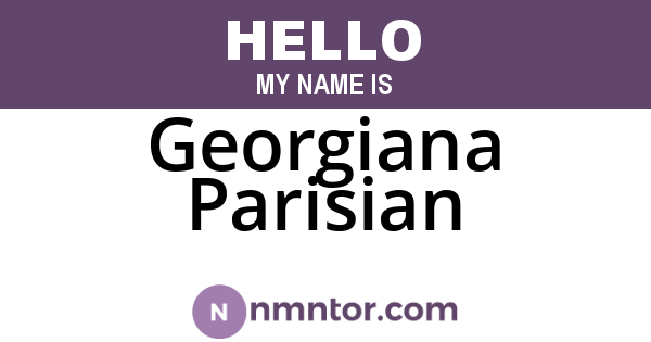 Georgiana Parisian
