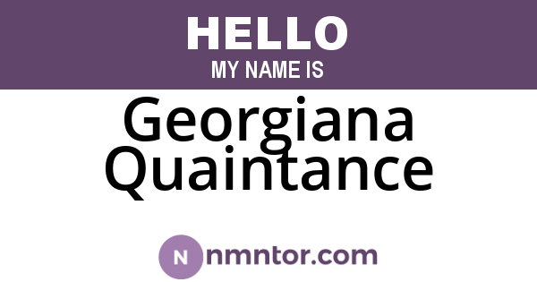 Georgiana Quaintance