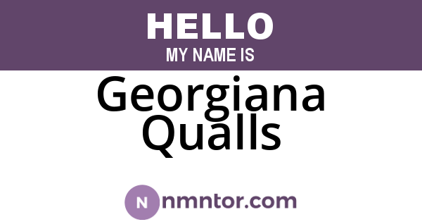 Georgiana Qualls
