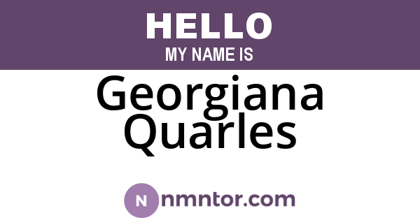 Georgiana Quarles