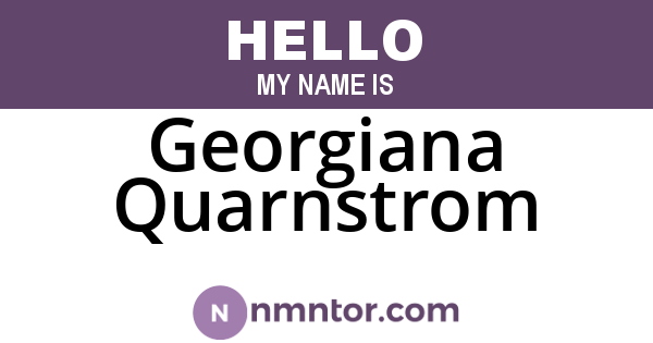 Georgiana Quarnstrom
