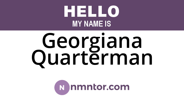 Georgiana Quarterman