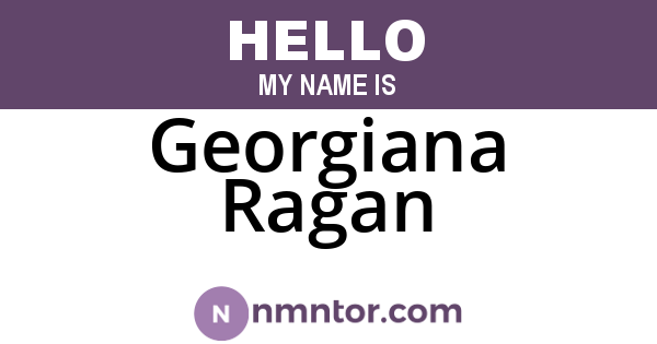 Georgiana Ragan