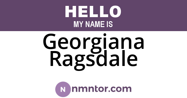 Georgiana Ragsdale