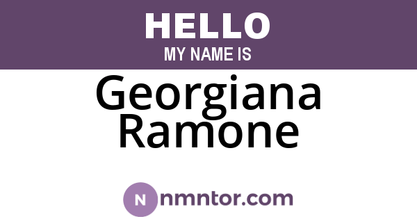 Georgiana Ramone