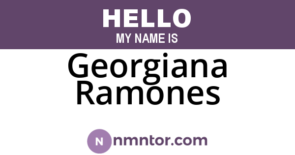 Georgiana Ramones