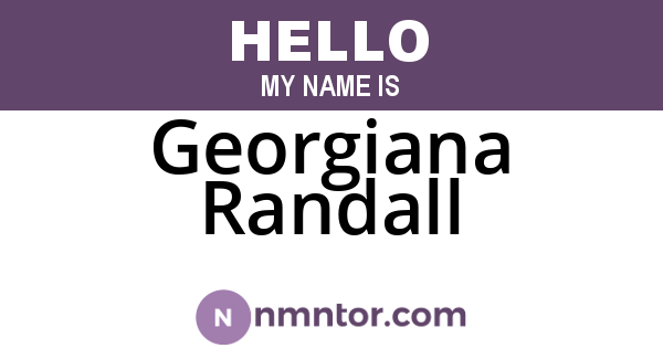 Georgiana Randall