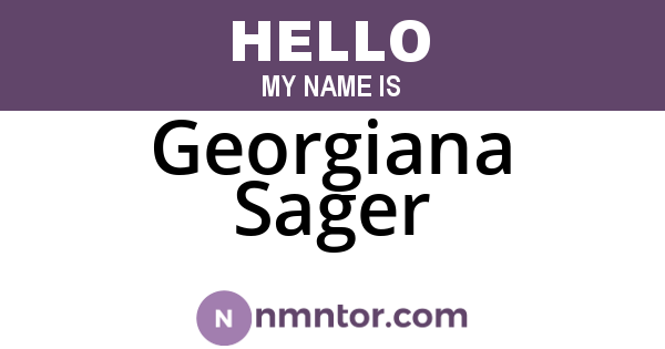 Georgiana Sager