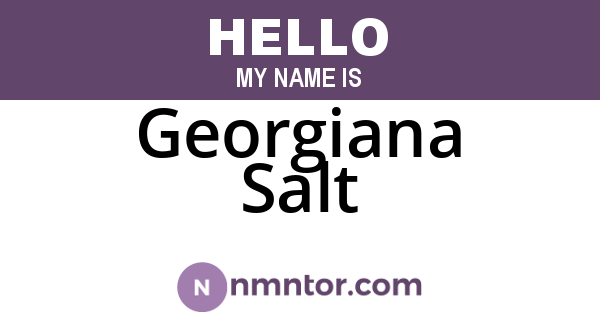Georgiana Salt