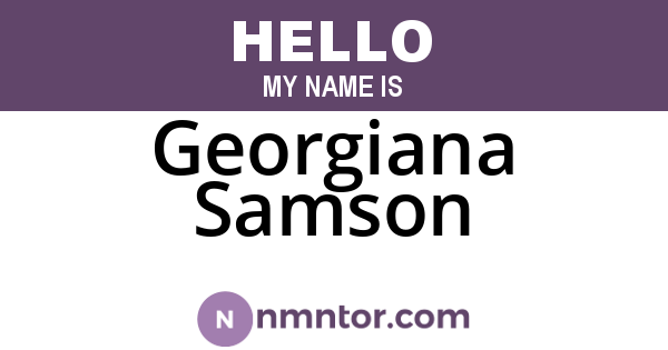 Georgiana Samson