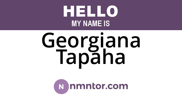 Georgiana Tapaha