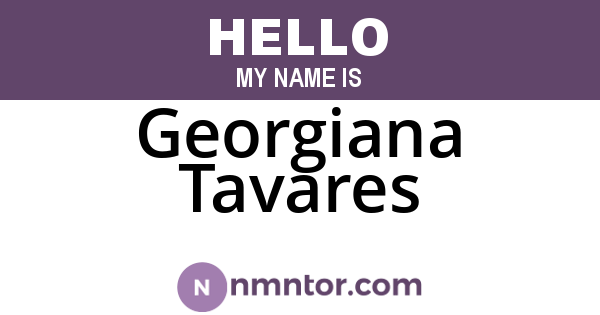 Georgiana Tavares