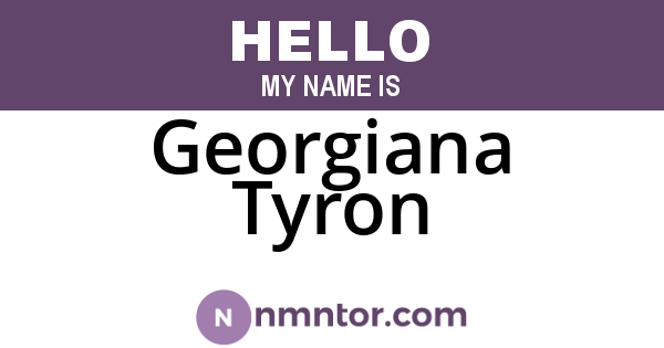 Georgiana Tyron