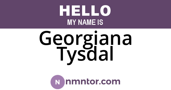 Georgiana Tysdal