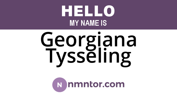 Georgiana Tysseling