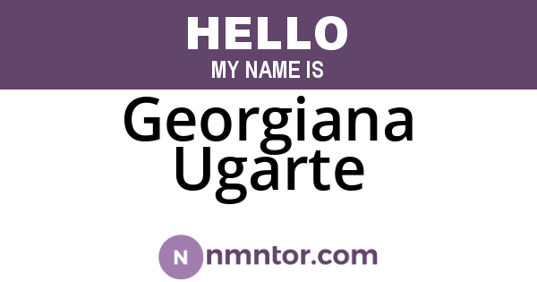 Georgiana Ugarte