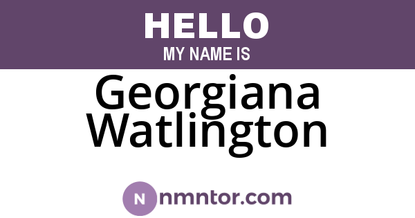 Georgiana Watlington