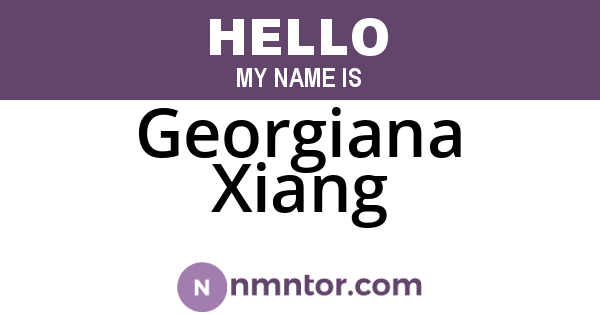 Georgiana Xiang