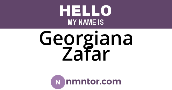 Georgiana Zafar