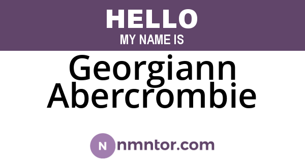 Georgiann Abercrombie