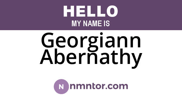 Georgiann Abernathy
