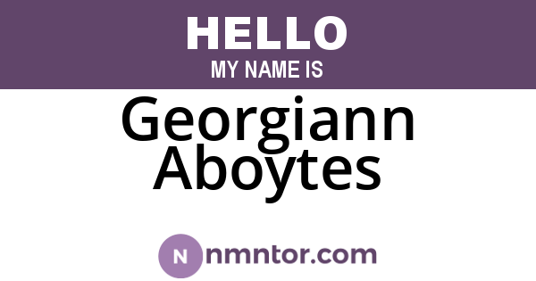 Georgiann Aboytes