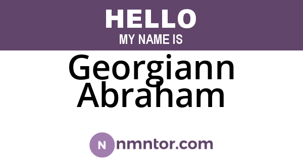 Georgiann Abraham