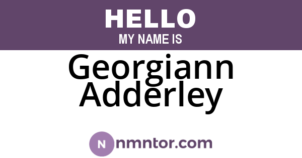 Georgiann Adderley