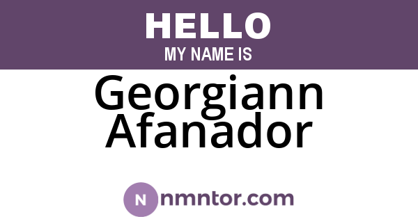 Georgiann Afanador