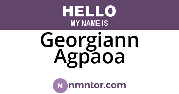 Georgiann Agpaoa