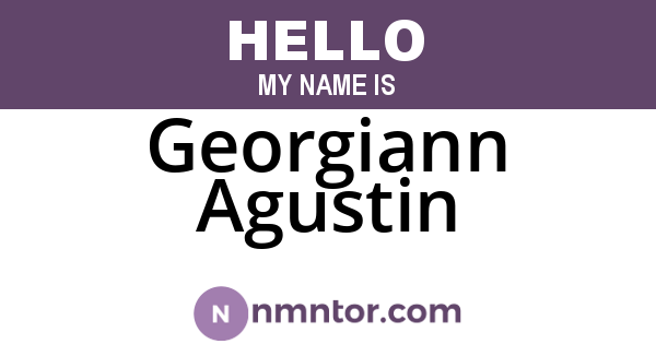 Georgiann Agustin