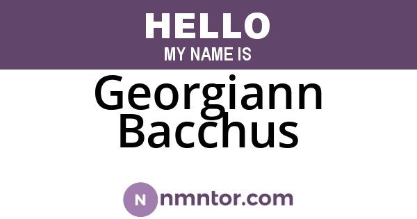 Georgiann Bacchus