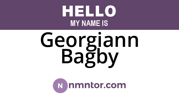 Georgiann Bagby