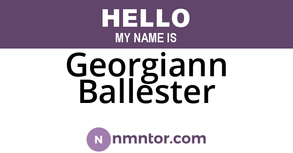 Georgiann Ballester