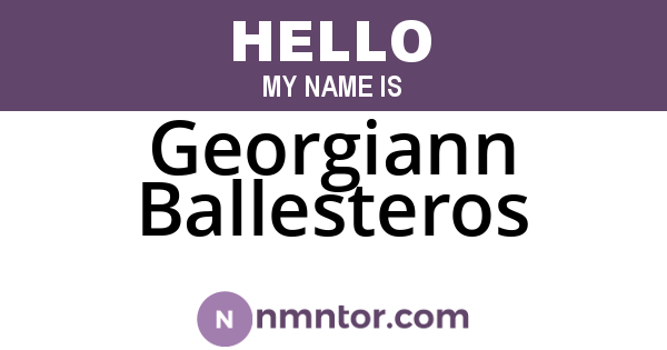 Georgiann Ballesteros