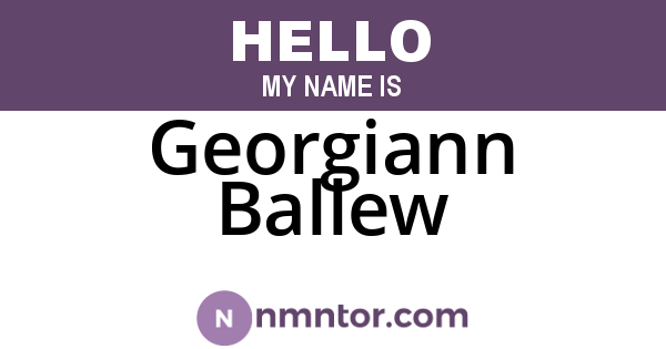 Georgiann Ballew