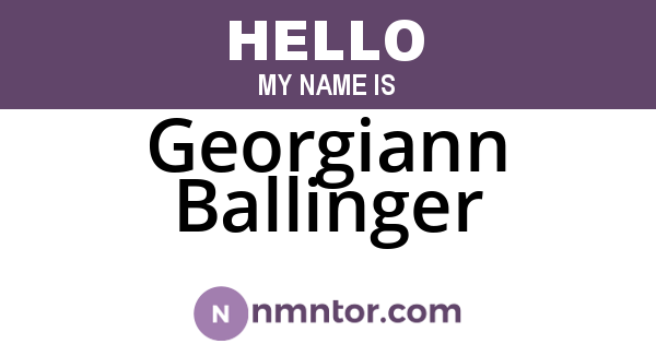 Georgiann Ballinger