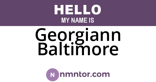 Georgiann Baltimore