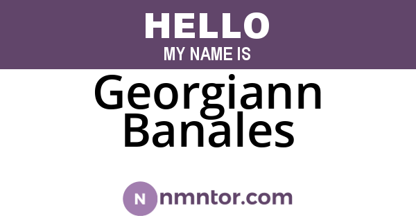 Georgiann Banales