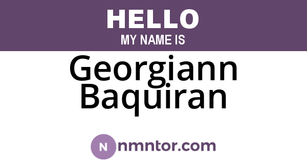 Georgiann Baquiran