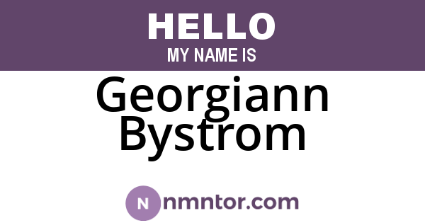 Georgiann Bystrom