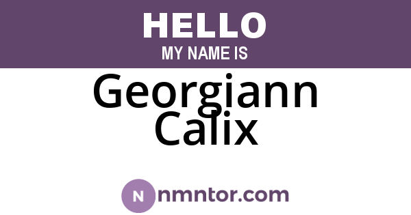 Georgiann Calix