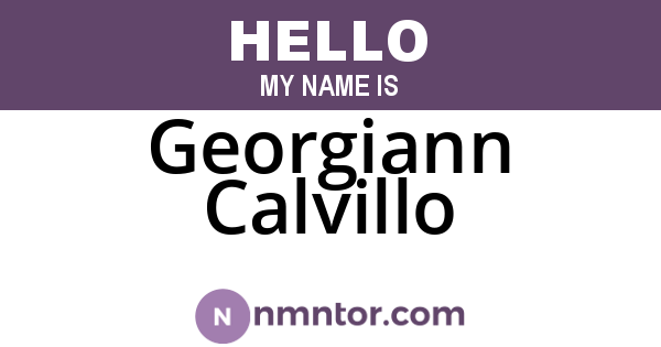 Georgiann Calvillo