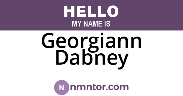 Georgiann Dabney
